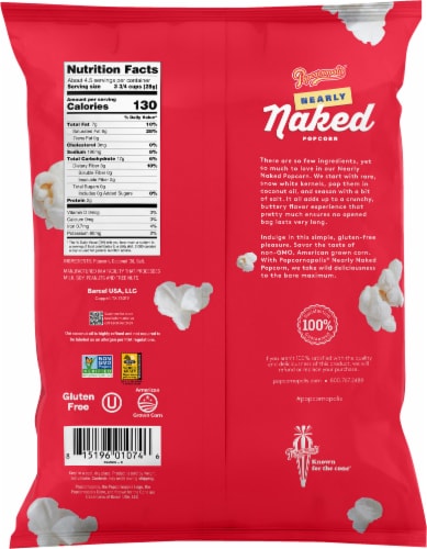 Popcornopolis® Nearly Naked Perfectly Salted Popcorn Perspective: back
