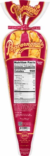 Popcornopolis® Cheddar Cheese Popcorn Cone Perspective: back