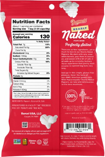Popcornopolis® Perfectly Salted Nearly Naked Popcorn Perspective: back