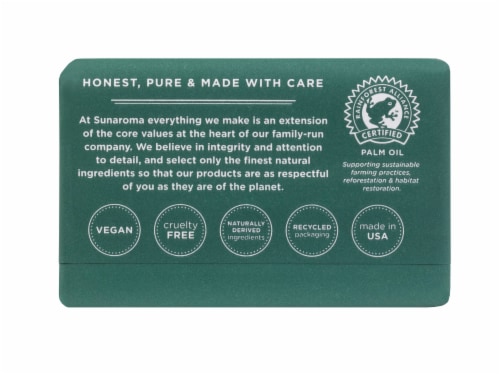 Sunaroma Eucalyptus with Tea Tree Oil & Ginger Bar Soap Perspective: back