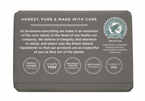Sunaroma Charcoal with Bergamot Essential Oil Bar Soap Perspective: back