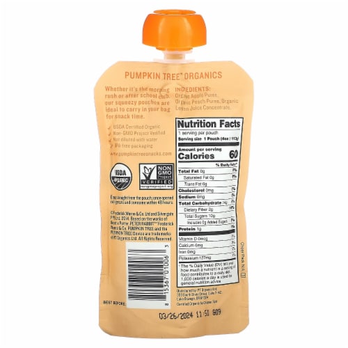 Organic Apple & Peach Perspective: back