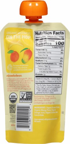 Pumpkin Tree™ Peter Rabbit™ Organics Stage 2 Banana Mango & Orange Baby Food Puree Pouch Perspective: back