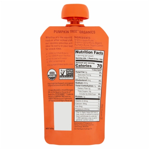 Pumpkin Tree® Peter Rabbit™ Organics Apple Carrot & Pumpkin Puree Pouch Perspective: back