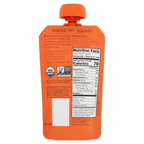 Peter Rabbit™ Organics Apple Carrot & Pumpkin Puree Baby Food Pouch Perspective: back