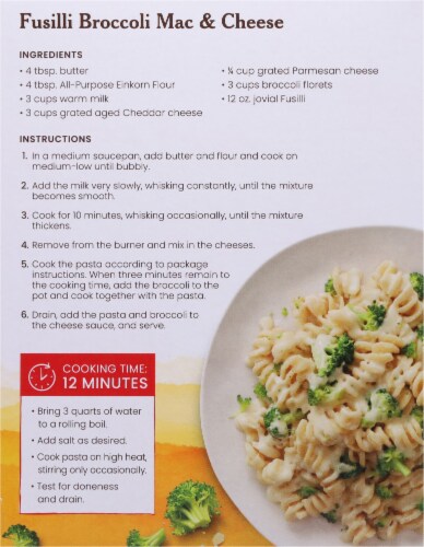 Jovial® 100% Organic Einkorn Traditonal Pasta Fusilli Perspective: back
