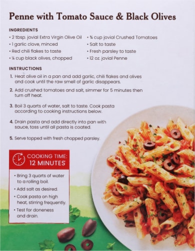 Jovial® Organic Gluten Free Brown Rice Penne Pasta Perspective: back