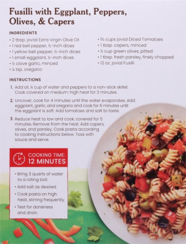 Jovial® Organic Brown Rice Fusilli Pasta Perspective: back