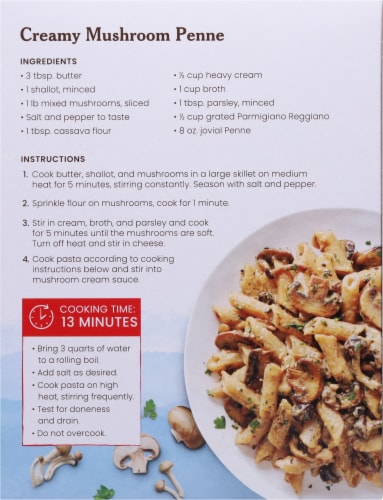 Jovial® Organic Gluten Grain Free Cassava Penne Perspective: back