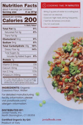 Jovial® Organic Cassava Orzo Perspective: back