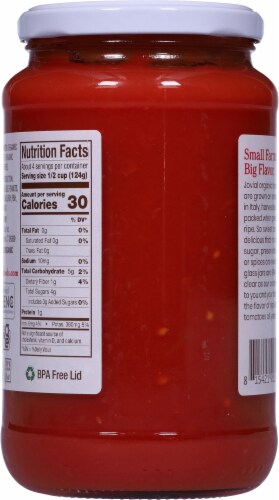 Jovial® Organic Crushed Tomatoes Perspective: back