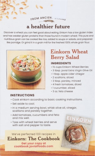 Jovial 100% Organic Einkorn Wheat Berries Perspective: back