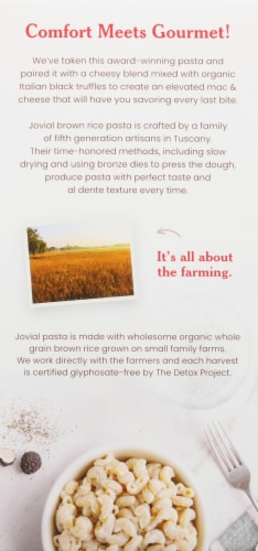 Jovial® Organic Gluten Free Truffle Mac with Brown Rice Pasta Mac & Cheese Perspective: back