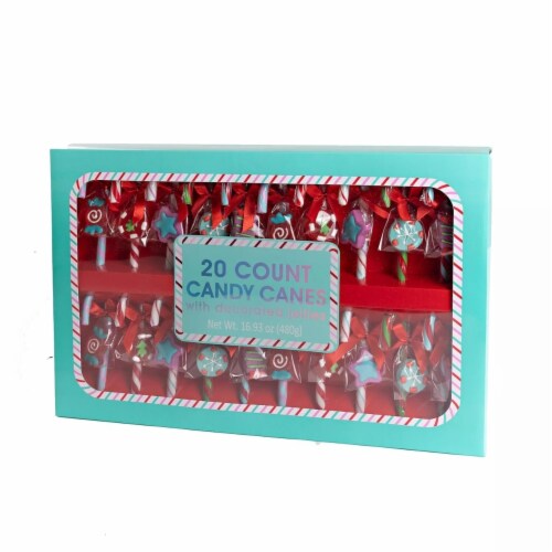 Holiday Candy Canes with Decorated Jellies, 20 Count (16.9 Ounce), 1