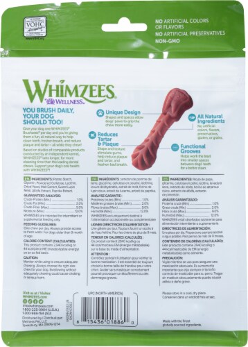 WHIMZEES® Brushzees® Small Dog Natural Dental Chews Perspective: back