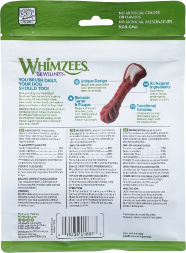 Whimzees Brushzees Dental Treats - Medium