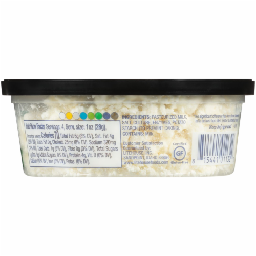 Litehouse Simply Artisan Feta Cheese Crumbles Perspective: back