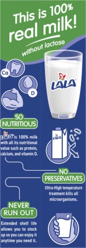 LaLa® Lactose Free 2% Reduced Fat Shelf Stable Milk Perspective: back
