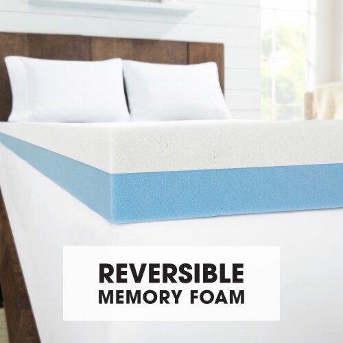 Dream Serenity ComfortDuo 4 Customizable Memory Foam Mattress Topper Full Perspective: back