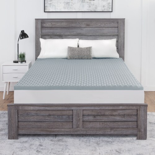 Dream Serenity Cool Point 2 Memory Foam Mattress Topper Queen Perspective: back