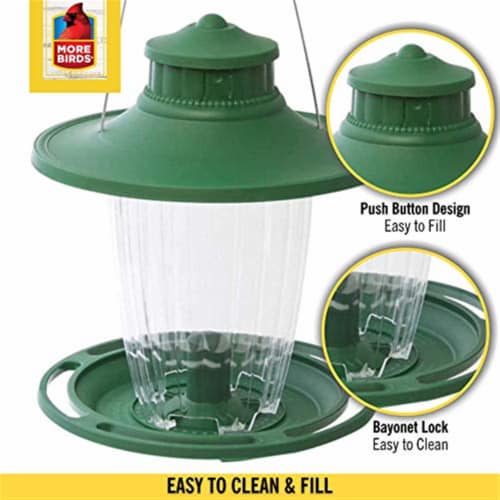 Classic Brands Lantern Bird Feeder - Large Green Perspective: back