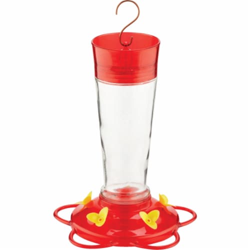 More Birds Ruby 10 Oz. Glass Hummingbird Feeder 35-RUB Perspective: back