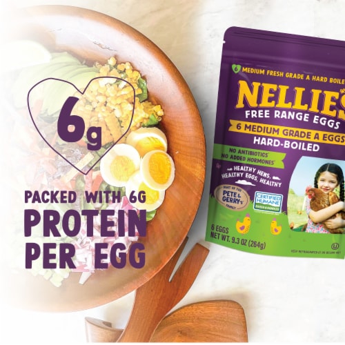 Nellie's Free Range Hard-Boiled Eggs Perspective: back