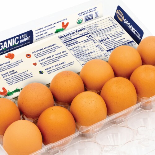Pete & Gerry's Organic Free Range Large Eggs Perspective: back