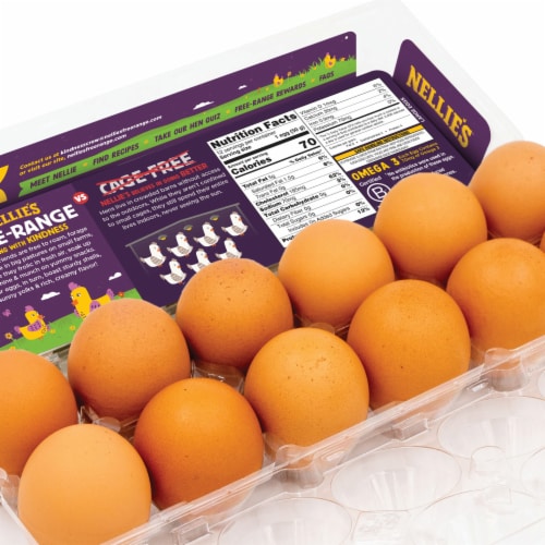 Nellie's Free Range Eggs Extra Large 12 ct Perspective: back