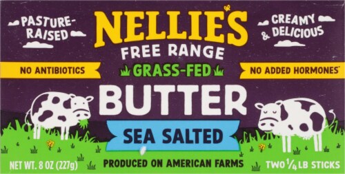 Nellie's® Free Range Slow Churned Sea Salted Butter Perspective: back