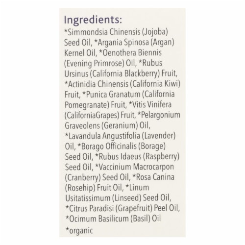 California Pure Naturals Blackberry Antioxidant Complex Glow Facial Oil Perspective: back