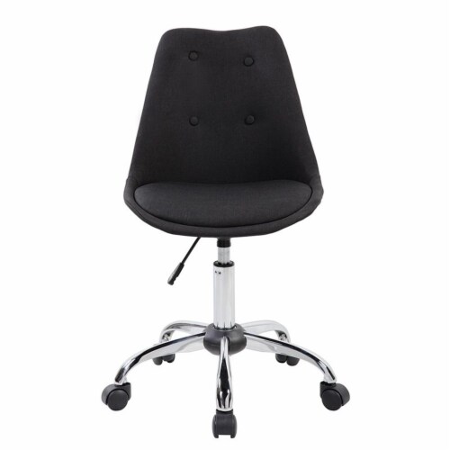 Techni Mobili Armless Desk Chair in Black Perspective: back