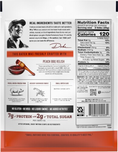 Duke's Hickory Peach BBQ Smoked Shorty Sausages Perspective: back