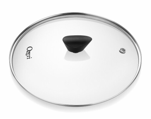 12 in. Earth Frying Pan Lid in Tempered Glass
