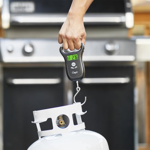 Ozeri LS2 Multifunction Propane Tank Scale and BBQ Gas Gauge, with Luggage and Fish Scale Perspective: back