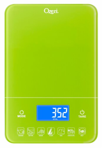 Ozeri Touch III 22 lbs (10 kg) Digital Kitchen Scale with Calorie Counter,  in Tempered Glass