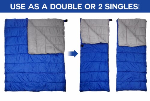 GigaTent Blue Double Sleeping Bag Perspective: back