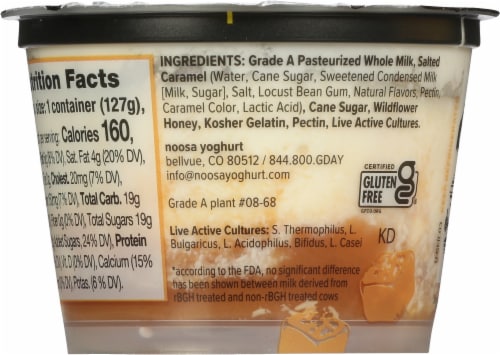 Noosa® Salted Caramel Yoghurt Perspective: back