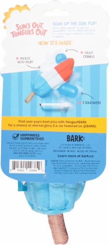 BARK Rocket Pupsicle Plush Dog Toy Perspective: back