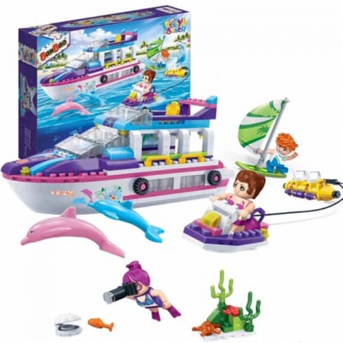 BanBao Interlocking Blocks Trendy Beach Yacht 6126 (325 Pcs) Perspective: back