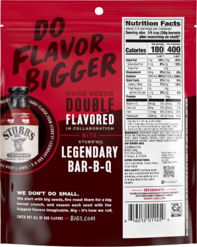 Bigs® Stubb's Tangy Bar-B-Q Sunflower Seeds Perspective: back