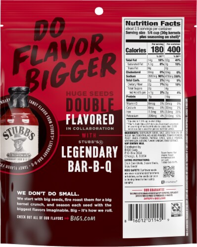 Bigs® Stubb's Tangy Bar-B-Q Sunflower Seeds Perspective: back