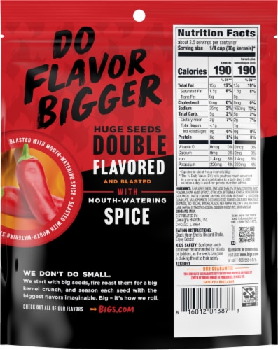 Bigs® Sunflower Seeds Fire Flavored Perspective: back