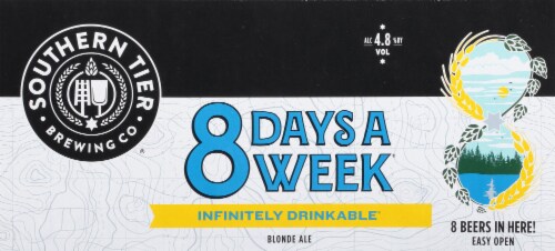 Southern Tier Brewing Company 8 Days A Week Infinitely Drinkable Blonde Ale Perspective: back