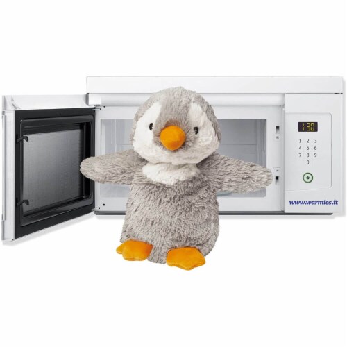 Warmies CPPEN4 Microwavable French Lavender Scented Plush Gray Penguin Perspective: back