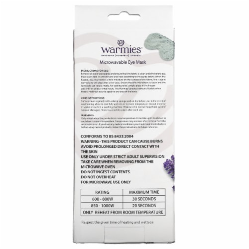 Warmies Marshmallow Eye Mask - Gray Perspective: back
