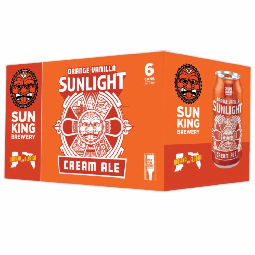 Sun King Brewery Orange Vanilla Sunlight Cream Ale Craft Beer Perspective: back