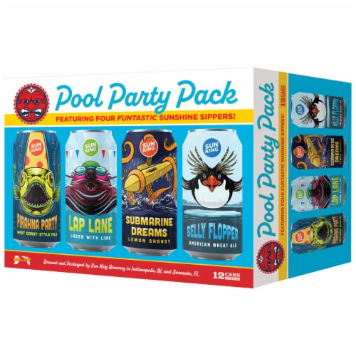 Sun King Brewery Pool Party Pack Craft Beer Variety Pack Perspective: back