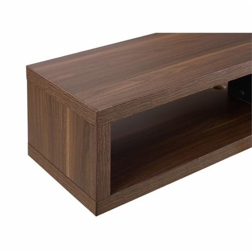 Wall Mounted Wood TV Console Entertainment Center Wall Decor 48-inch Brown Perspective: back