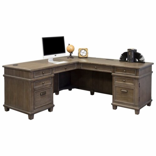 Martin Furniture Carson L Shaped Desk in Weathered Dove 1 Kroger